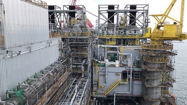 這是吊裝集成模塊。國務院國資委網站 陳航 攝