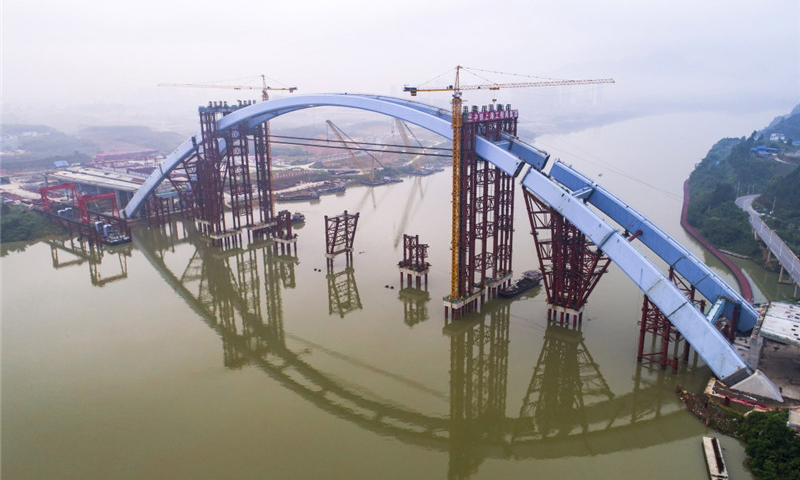 這是5月14日拍攝的廣西柳州官塘大橋。新華社發（李斌 攝）
