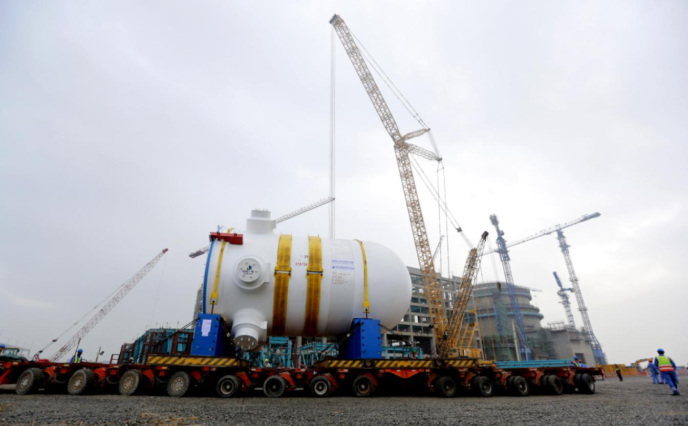 2018年12月26日，防城港核電站3號機組反應(yīng)堆壓力容器到貨。