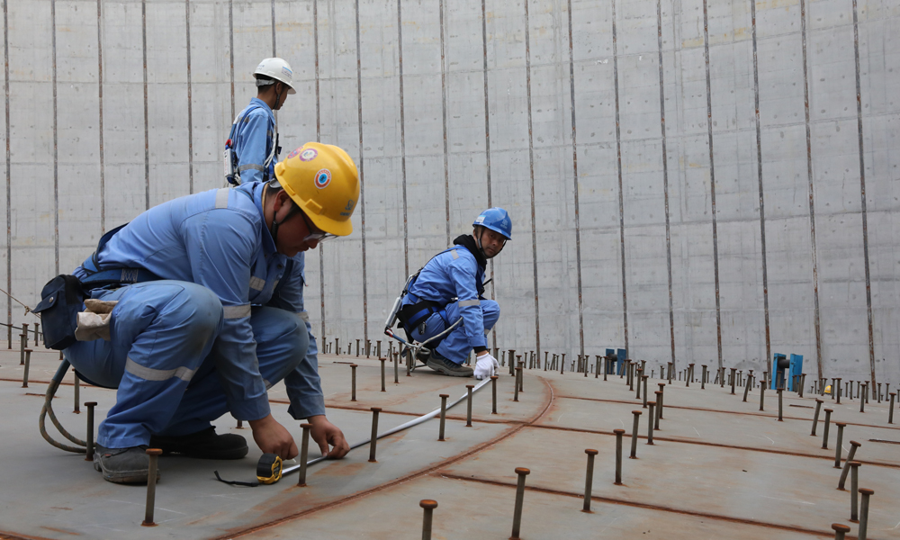 中國海油金灣“綠能港”二期項(xiàng)目建設(shè)現(xiàn)場(chǎng)。