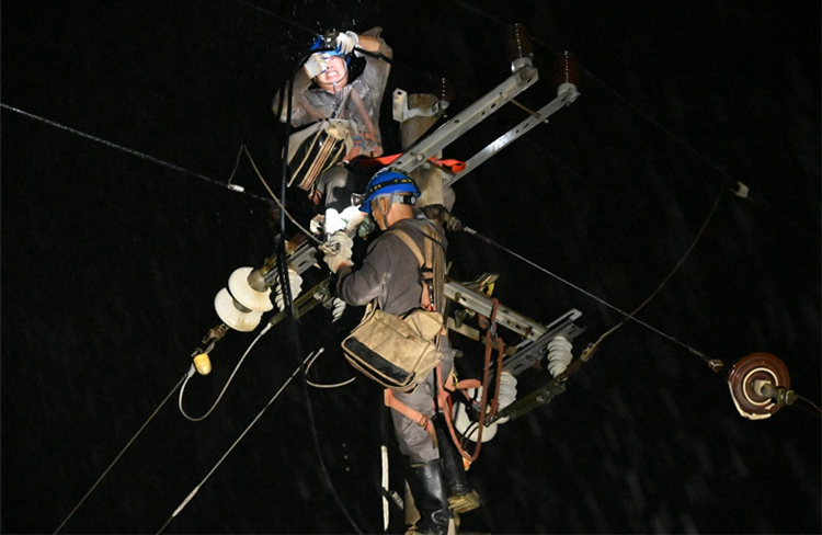近日，國家電網福建南平光澤縣供電公司支援廈門搶修10千伏上宅線故障。
