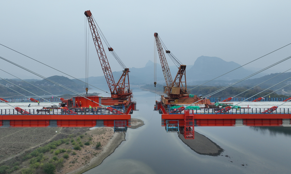 青洲柳江特大橋全長1675米，主橋采用雙塔雙索面組合梁斜拉橋設計，主塔為倒Y型結構，總高162.8米，主跨506米，是廣西最大跨徑的無輔助墩斜拉橋，也是國內第二大跨徑無輔助墩斜拉橋。