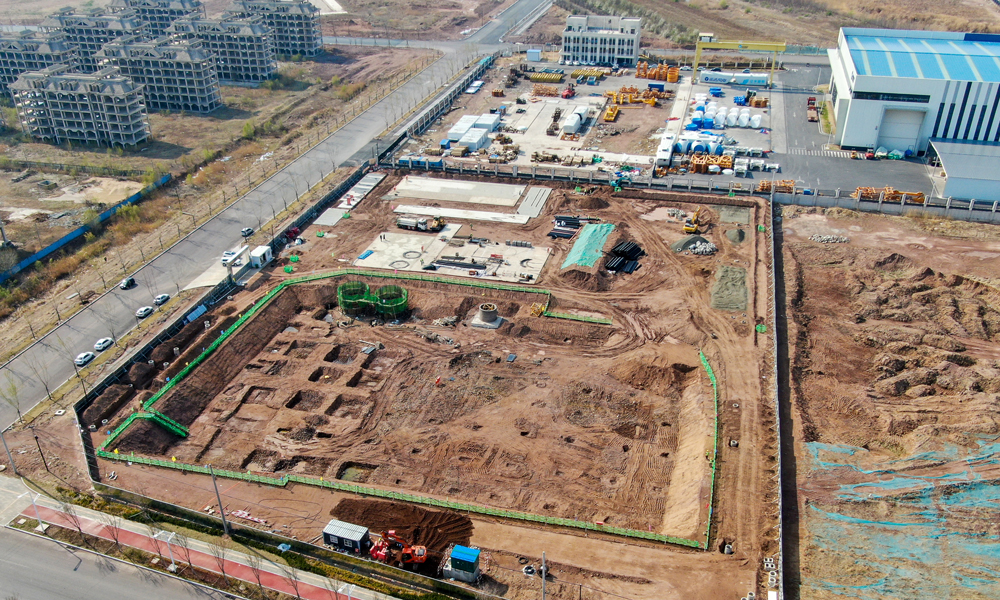 中核創新云計算綠色智慧數據中心園區項目建設現場。